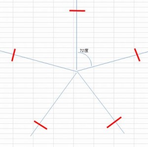 星型の書き方の一番簡単な方法は 五角形をコンパスと分度器で作るには 四季のメモノート