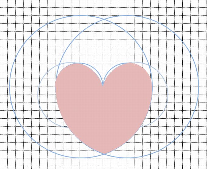 ハートの書き方 コンパスを使う方法 四季のメモノート